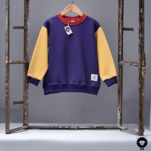 Buzo violeta y amarillo